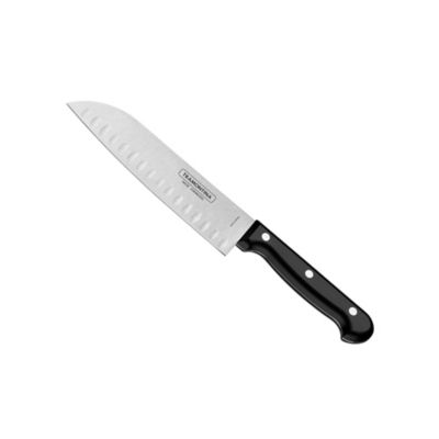 Cuchillo Carnicero Santoku 7 Pulgadas Negro Ultracorte Tramontina