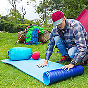 Colchoneta para Camping Enrollable Azul Metalizada 180x60cm