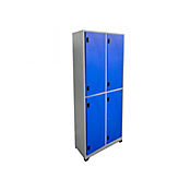 Locker metlico 4 puestos azul de 180x63x30 cm