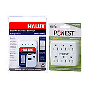 Kit Protector de Voltaje Refrigerador Halux + Multitoma Multipro 120VAC/15A (1800W) Powest