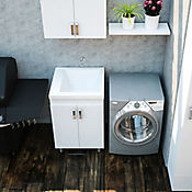 Lavadero Pro 60x60 cm Brillante Blanco NO incluye mueble