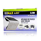 Aplique Pared Led Solar Sensor 3.2W Blanca/Luz Amarilla