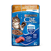 Alimento Hmedo Para Gatos Esterilizados Sabor Carne Cat Chow 85 g