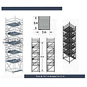 Torre 10 Mts + 1Mt Base 3 x 3 Mts Escaleras Interior