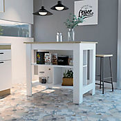 Mueble Auxiliar De Cocina Integral Salgar (1C) Blanco Mqz + Duna 90x103x70 cm