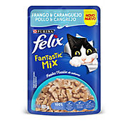 Alimento Hmedo Para Gato Fantastic Mix Pollo Cangrejo Felix 85 g