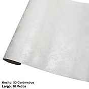 Papel de Colgadura Arabesco Blanco 53cmx10m