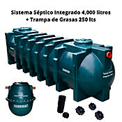 Sistema Sptico Integrado Horizontal 4000 Lts Colempaques + Trampa De Grasas 250 Lts