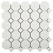 Mosaico Ottagono Bianco 29.5x29.5 Mate Cj/X 20 Und  