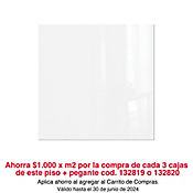 Piso Porcelanico Sper Blanco 60x60cm Caja 1.44 m2