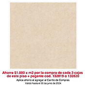 Piso Porcelanico Prime Beige 61x61 Cm Caja 2.23 m2