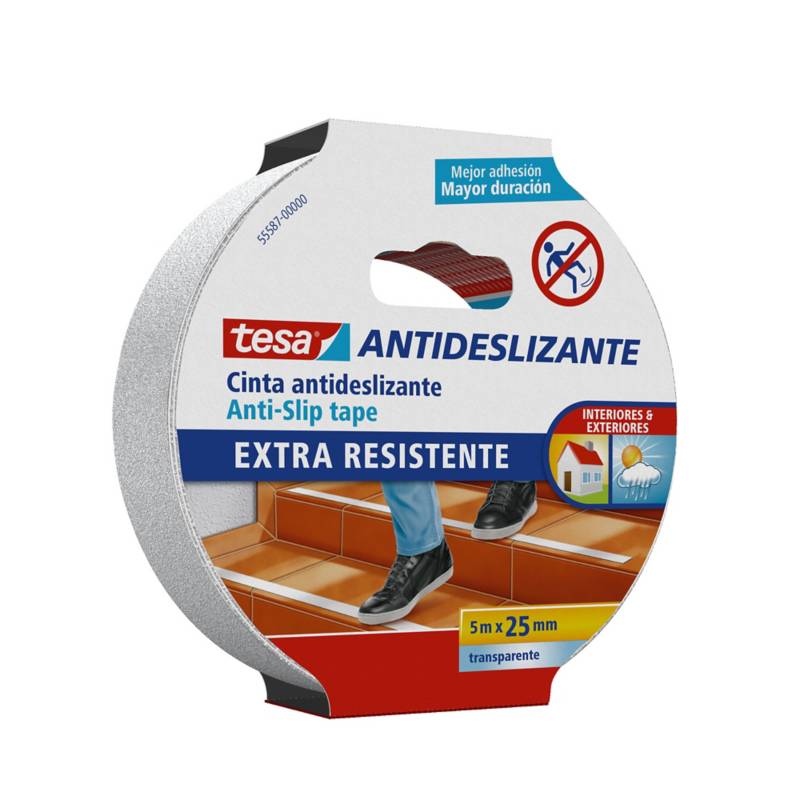 Cinta antideslizante para baños Clear Tesa