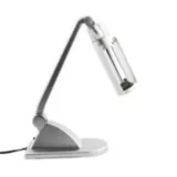 Lámpara escritorio fluorescente bombillo ahorrador plata