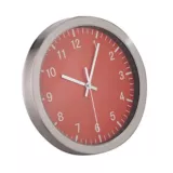 Reloj pared metálico fondo dial rojo