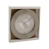 Reloj pared metálico dial color plata