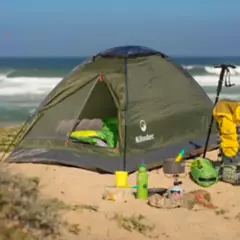 KLIMBER - Carpa Para Camping 2 Personas Iglú Domo Nylon Verde