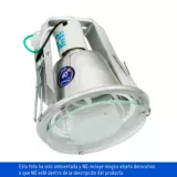 Bala en Aluminio Satín con Protector en Vidrio 1 Luz Rosca E27 60w