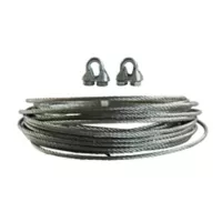 Cable acero galvanizado 1/16 pulgada 5 metros + perro 1/8 2 unidades
