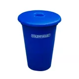 Caneca Plástica con Tapa Cónica Plana Plástico 38 Lts. - Azul