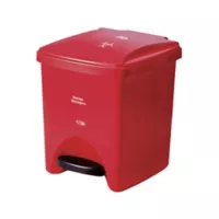 Caneca Plástica 20L Rojo- Riesgo Biológico Con Pedal