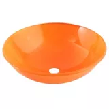 Lavamanos vessel vidrio naranja temp