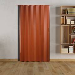 HOGGAN - Puerta Plegable PVC Tivoli Caoba 90x200 cm