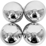 Esfera 9cm X4und Plata Brillo