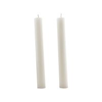 Set x 2 velas candelabro blanca
