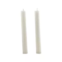 Set x 2 velas candelabro blanca