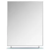 Espejo de baño con repisa vidrio 80 x 100 cm