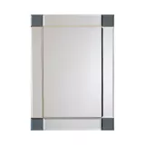 Espejo de baño marco oscuro 50 x 70 cm