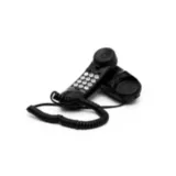 Teléfono alámbrico de pared negro