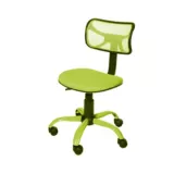 Silla escritorio sin brazos malla verde