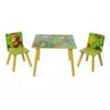 Mesa + 2 sillas infantiles animales