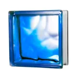 Bloque vidrio cloudy azul 19 x 19 x 8cm
