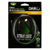 Cable HDMI A Mini HDMI 1.8 Metros