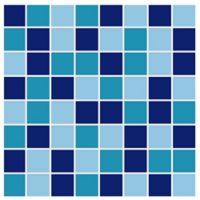 Base Cerámica Decorada para Baño Dallas 31.5x31.5 Centímetros Azul
