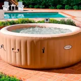 Jacuzzi Spa Inflable Redondo 4 Personas Beige