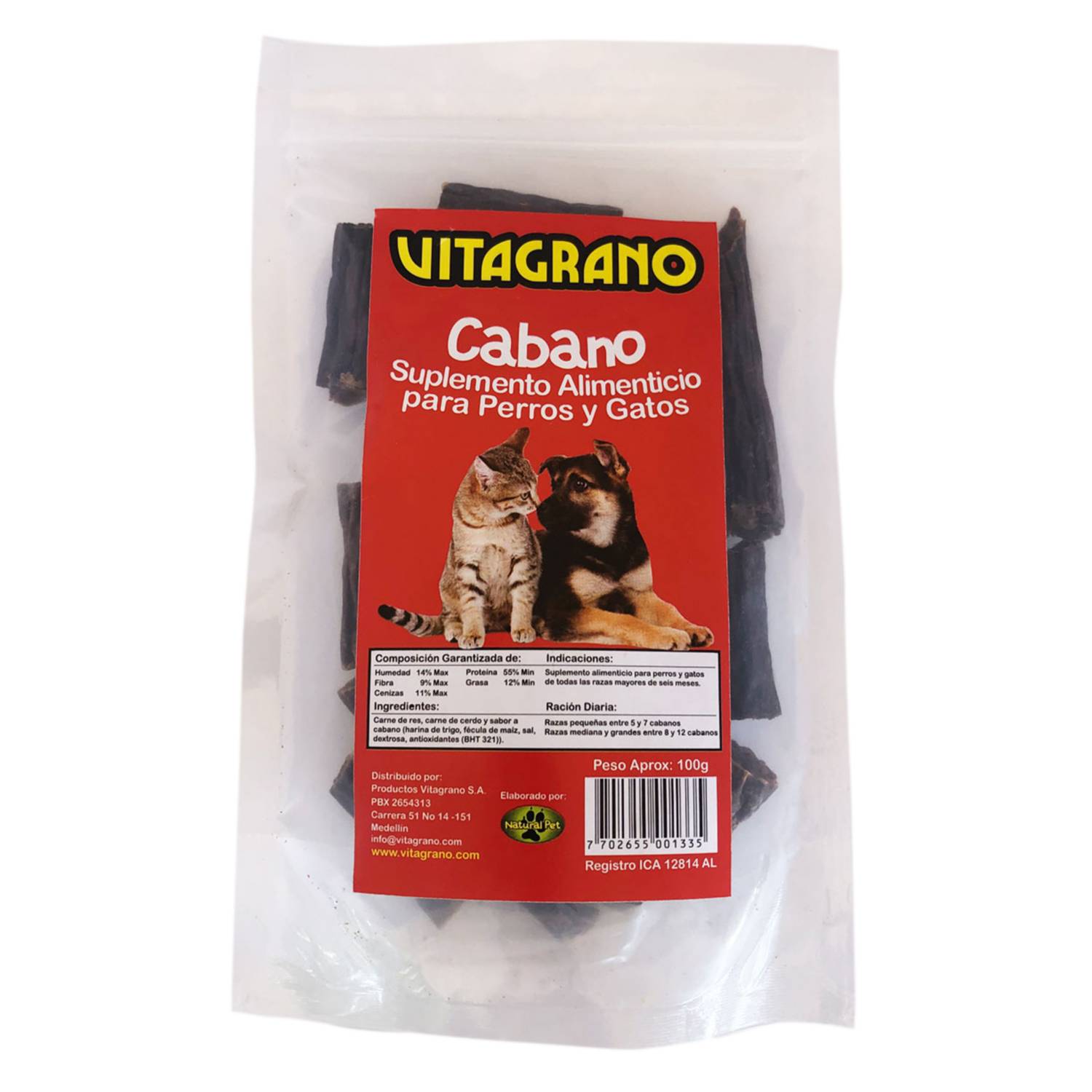 Snack Para Perro Cabanos Trocitos Vitagrano100 g VITAGRANO