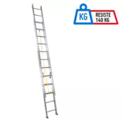 REDLINE - Escalera 7.32mt 24 Pasos Extensión Aluminio 136kg T1A