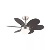 Ventilador Decorativo Turbo Swirl 1 Luz 6 Aspas Negro