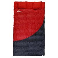 Saco de Dormir 230 x 135 cm Doble Rojo Con Gris