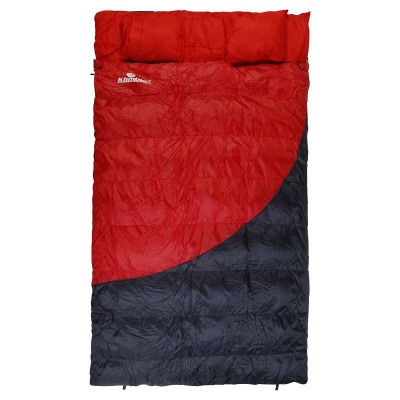 Saco de Dormir 230 x 135 cm Doble Rojo Con Gris KLIMBER