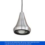 Lámpara Colgante 1 Luz Rosca E27 60w Aluminio Plata