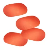 Set de 4 Individuales Diseño Wafle Naranja