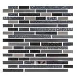 Mosaico Cerámico Cuarzo 30x30.6 Centímetros Negro