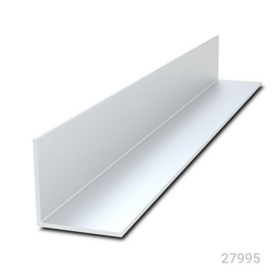 Perfil Angulo De Aluminio Blanco De 3.66 Mts Marca Buildco