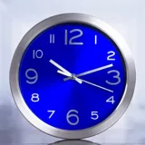 Reloj Metal Fondo Azul 30 cm