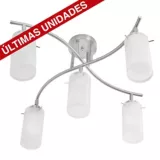 Lámpara para Techo Dirigible 5 Luces Rosca E27 Satín - Vidrio
