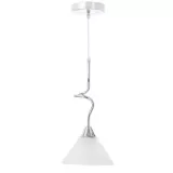 Lámpara Colgante para Cocina Zigzag 1 Luz Rosca E27 Cromo - Vidrio